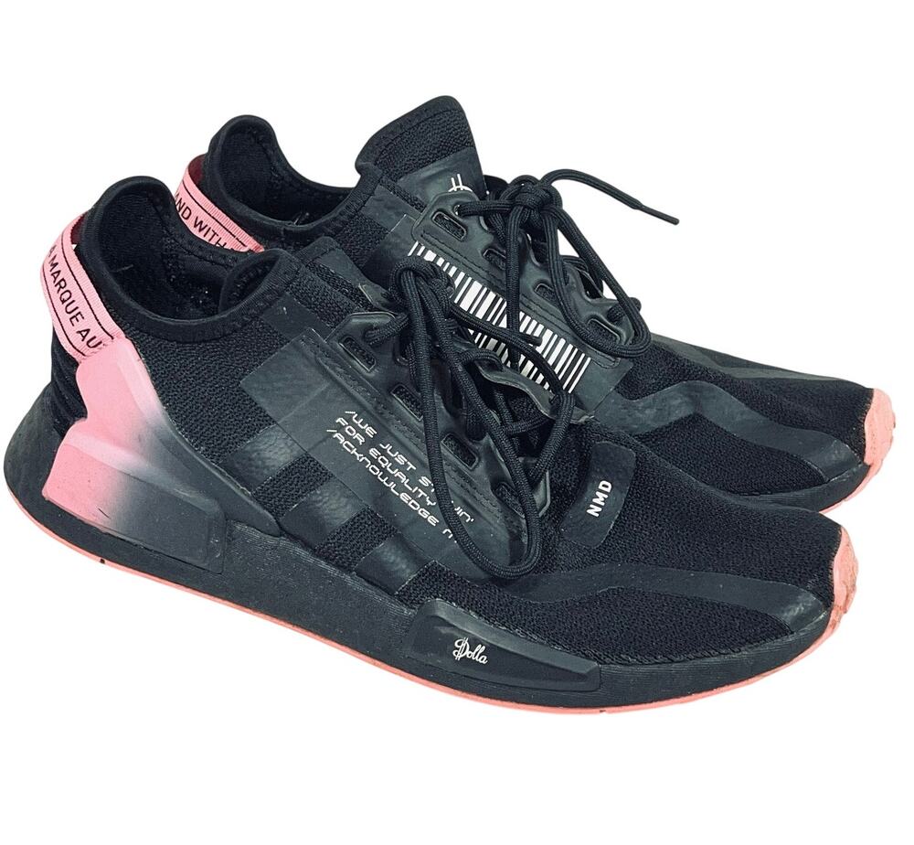 adidas NMD R1 V2 Damian Lillard DOLLA Running Shoes Men Black Pink Size 10